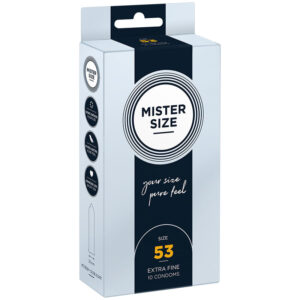 Mister Size-Preservativo Size M 53 mm (10 Units)-Latex