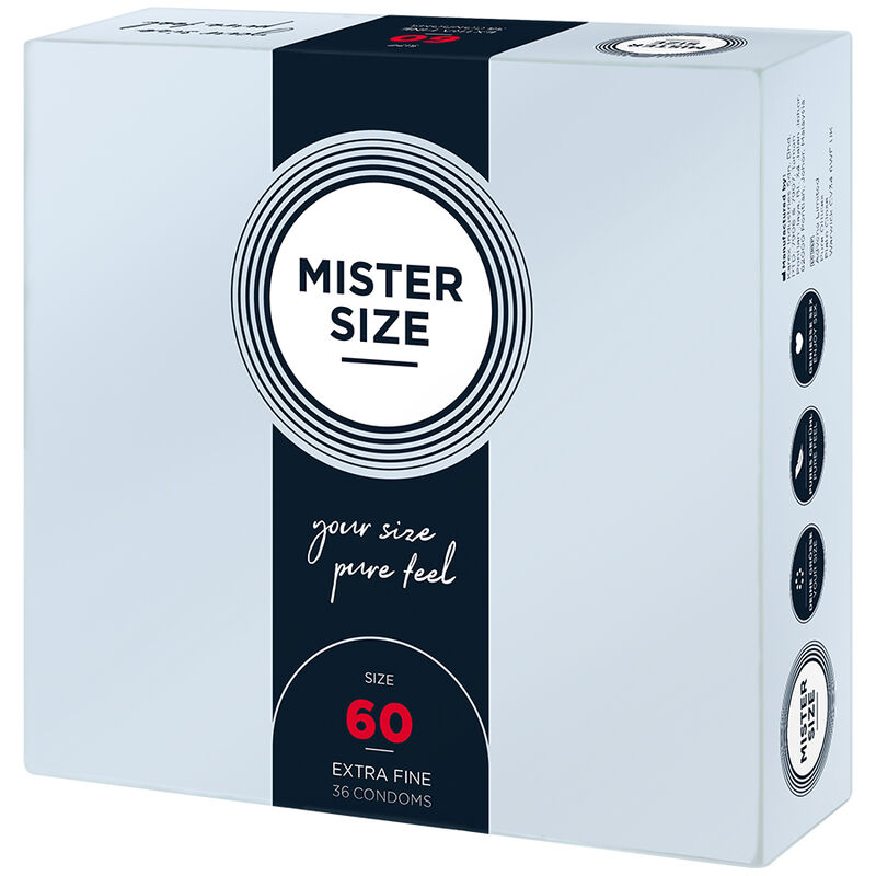 Mister Size-Preservativo Taglia Xl 60 mm (36 Pezzi)-Lattice 2 Mister Size-Preservativo Taglia Xl 60 mm (36 Pezzi)-Lattice · Preservativi (immagine 2)