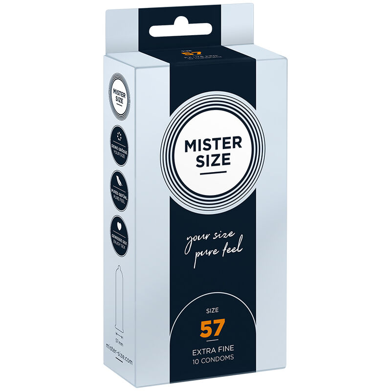 Mister Size-Preservativo Size L 57 mm (10 Unità)-Latex 1 Mister Size-Preservativo Size L 57 mm (10 Unità)-Latex · Preservativi