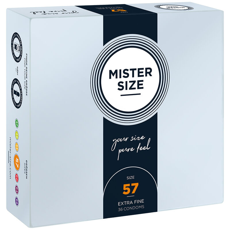 Mister Size-Preservativo Size L 57 mm (36 Unità)-Latex 1 Mister Size-Preservativo Size L 57 mm (36 Unità)-Latex · Preservativi