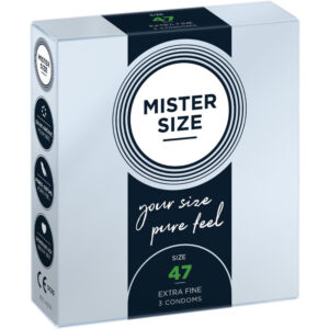 Mister Size-Preservativi Xs 47 mm (3 Pezzi)-Lattice