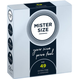 Mister Size-Preservativo Size S 49 mm (3 Unità)-Latex