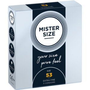 Mister Size-Preservativo Taglia M 53 mm (3 Pezzi)-Lattice 4 Mister Size-Preservativo Taglia M 53 mm (3 Pezzi)-Lattice · Preservativi