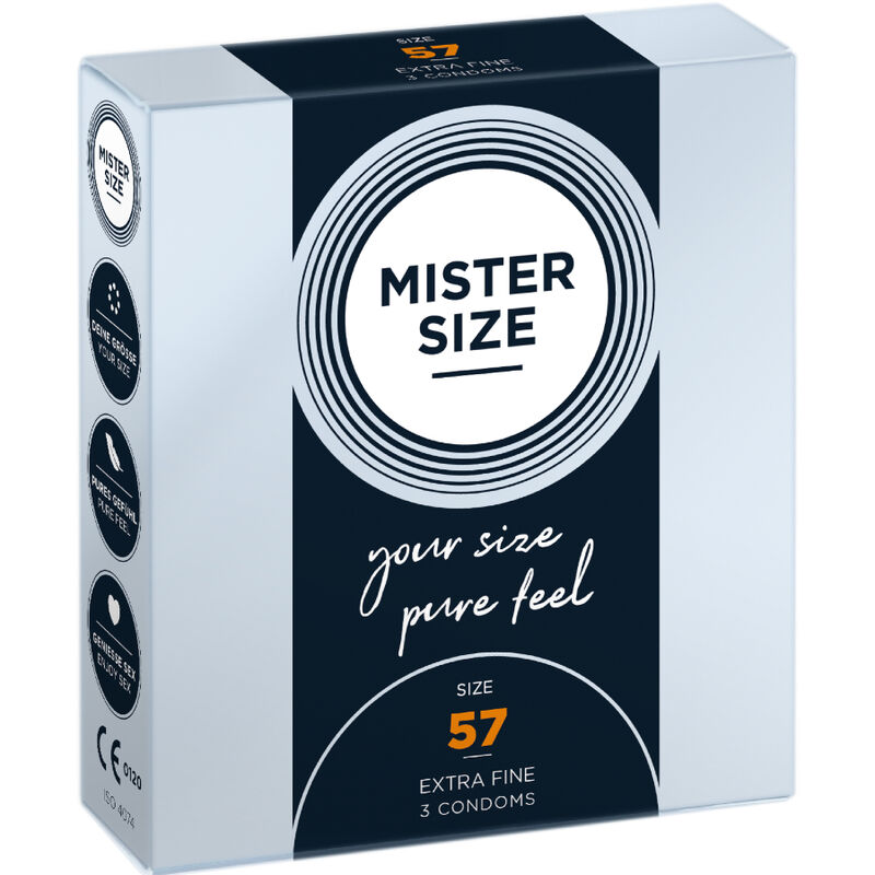 Mister Size-Preservativo Size L 57 mm (3 Pezzi)-Latex