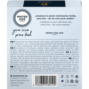 Mister Size-Preservativo Size L 57 mm (3 Pezzi)-Latex · Preservativi (imaginea 3)