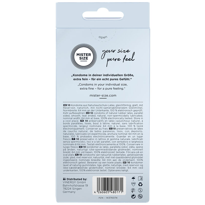 Mister Size-Preservativi Taglia Xxl 64 mm (10 Pezzi)-Lattice 2 Mister Size-Preservativi Taglia Xxl 64 mm (10 Pezzi)-Lattice · Preservativi (imaginea 2)