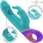 Intense High Tech-Monica Vibratore Coniglio con Stimolatore Rotativo · Vibratori