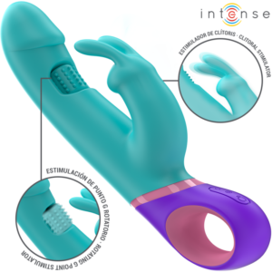 Intense High Tech-Monica Vibratore Coniglio con Stimolatore Rotativo 453 Intense High Tech-Monica Vibratore Coniglio con Stimolatore Rotativo