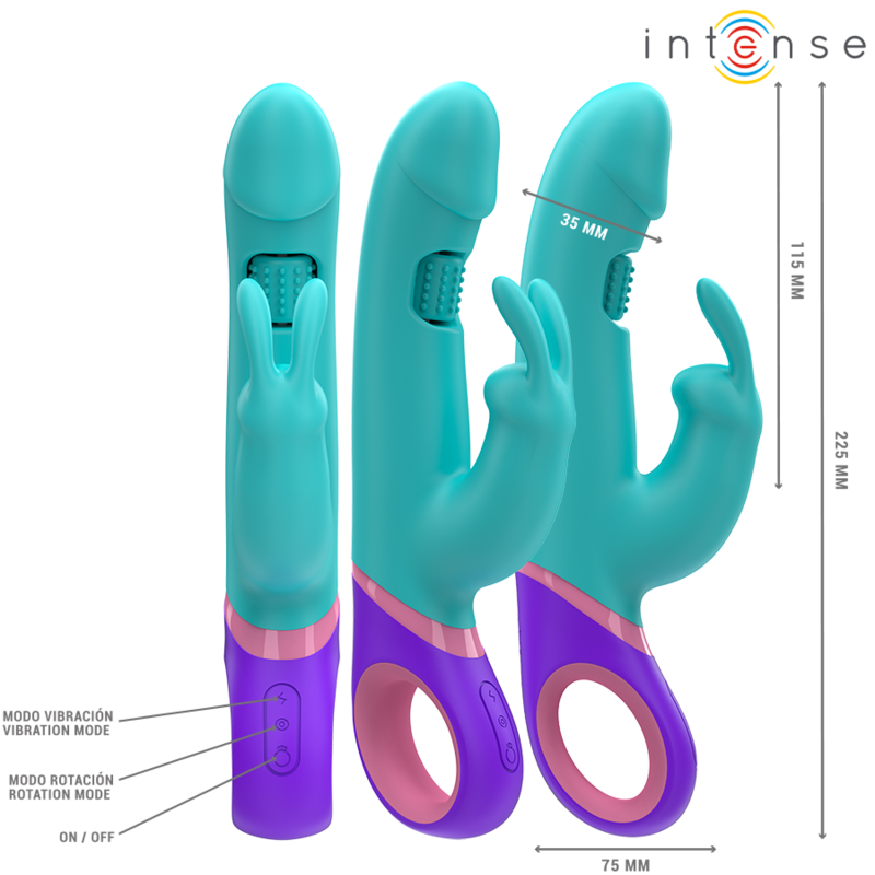 Intense High Tech-Monica Vibratore Coniglio con Stimolatore Rotativo 2 Intense High Tech-Monica Vibratore Coniglio con Stimolatore Rotativo · Vibratori (imaginea 2)