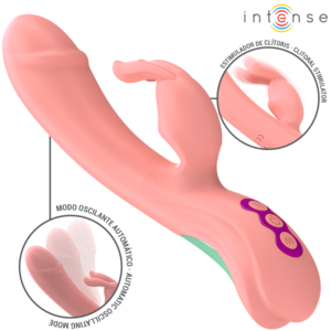 Intense-Vibratore Rabbit Rachel 5 Vibrazioni Rosa Silicone 8 Intense-Vibratore Rabbit Rachel 5 Vibrazioni Rosa Silicone · Vibratori