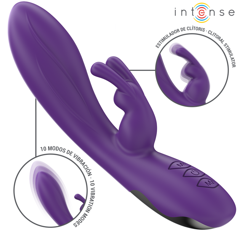 Intense-Vibratore Rabbit Randall 10 Vibrazioni Viola · Vibratori