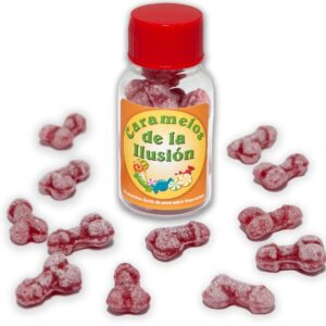 Diablo Picante-12 caramelle illusione forma del pene fragole/ciliegie 2 Diablo Picante-12 caramelle illusione forma del pene fragole/ciliegie — DIVERTY SEX · Articoli divertenti
