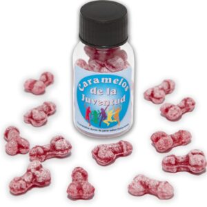 Diablo Picante-12 caramelle a forma di pene, aroma di fragole/ciliegie — DIVERTY SEX · Articoli divertenti