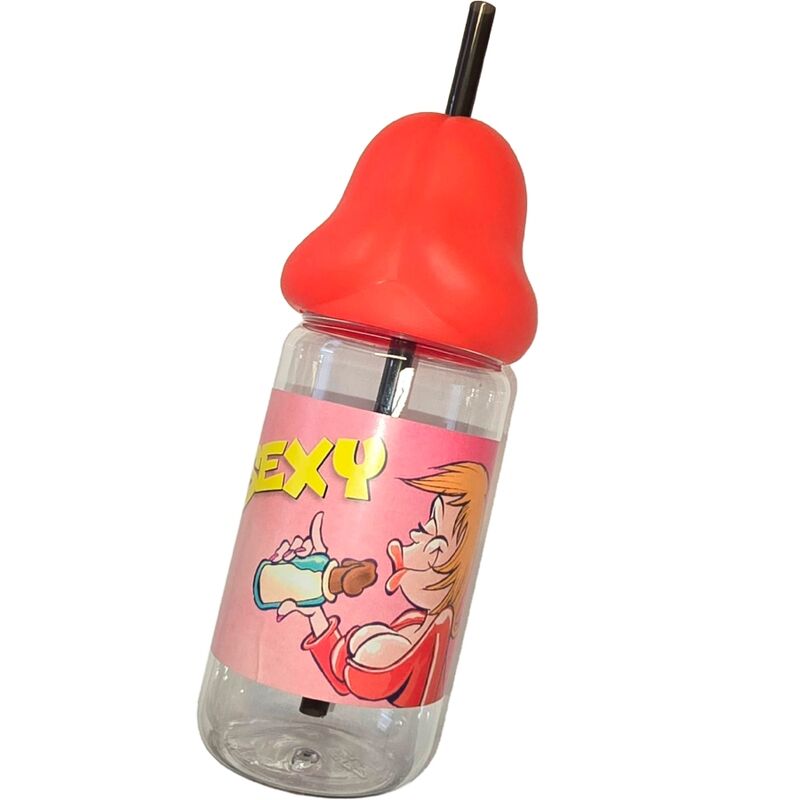 Diablo Picante-Biberon a Forma di Pene 360 ml Rosso