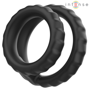 Intense For Him-Dewey Anello fallico Doppio Silicone Nero Model 2 446 Intense For Him-Dewey Anello fallico Doppio Silicone Nero Model 2