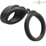 Intense For Him-Theo Doppio Anello in Silicone per Pene Nero · Anelli & Guaine per pene