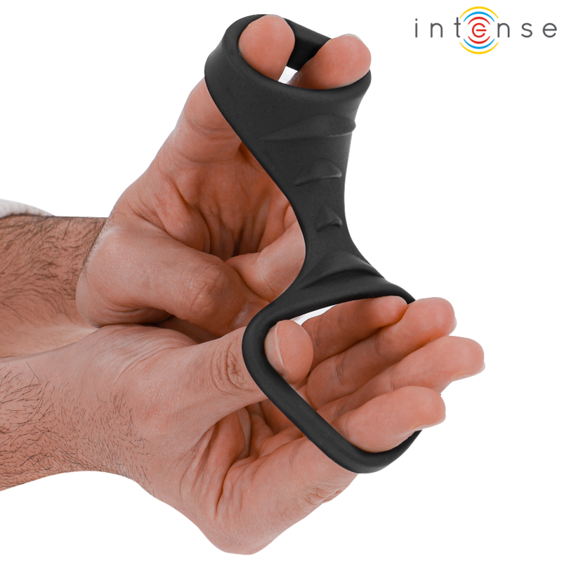 Intense For Him-Theo Doppio Anello in Silicone per Pene Nero 3 Intense For Him-Theo Doppio Anello in Silicone per Pene Nero · Anelli & Guaine per pene (immagine 3)