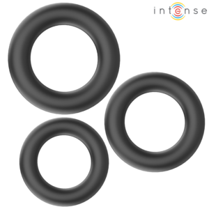 Intense For Him-Hugh 3 Anelli del Pene di Silicone Nero 6 Intense For Him-Hugh 3 Anelli del Pene di Silicone Nero · Anelli & Guaine per pene