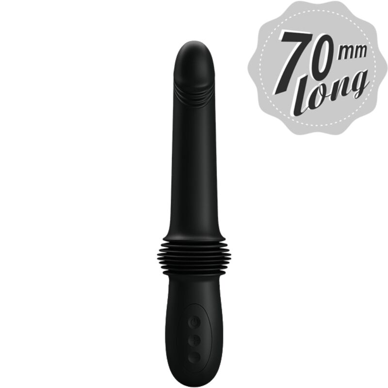 Fun Toys-Pazuzu Vibrator 3 modalità di Spinta, Nero-Silicone