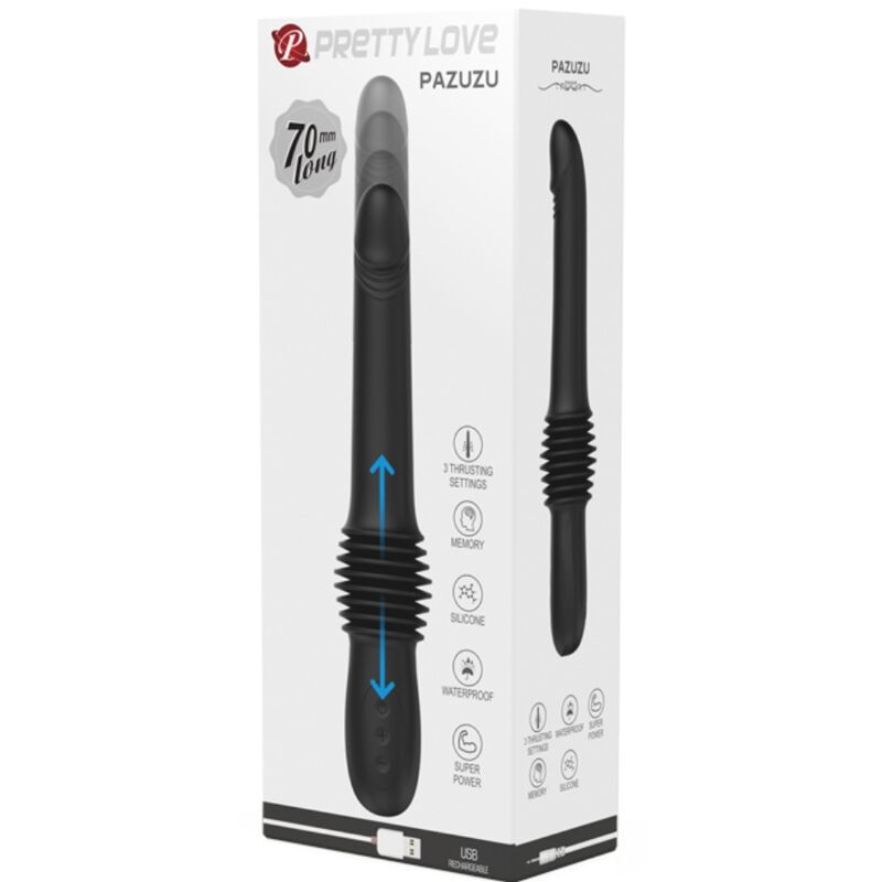 Fun Toys-Pazuzu Vibrator 3 modalità di Spinta, Nero-Silicone — PRETTY LOVE · Vibratori (imaginea 5)