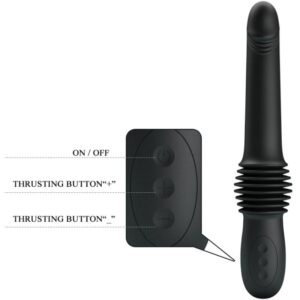 Fun Toys-Pazuzu Vibrator 3 modalità di Spinta, Nero-Silicone — PRETTY LOVE · Vibratori (imaginea 6)