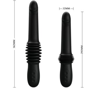 Fun Toys-Pazuzu Vibrator 3 modalità di Spinta, Nero-Silicone — PRETTY LOVE · Vibratori (imaginea 7)