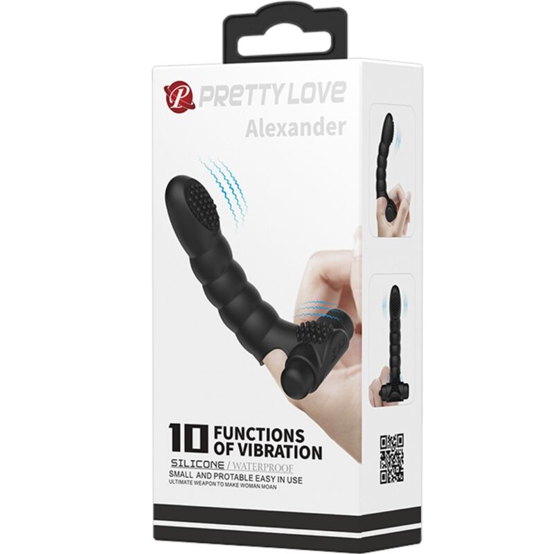 Fun Toys-Alexander Vibratore Ditalino 10 Vibrazioni Nero-Silicone 3 Fun Toys-Alexander Vibratore Ditalino 10 Vibrazioni Nero-Silicone — PRETTY LOVE · Vibratori (imaginea 3)