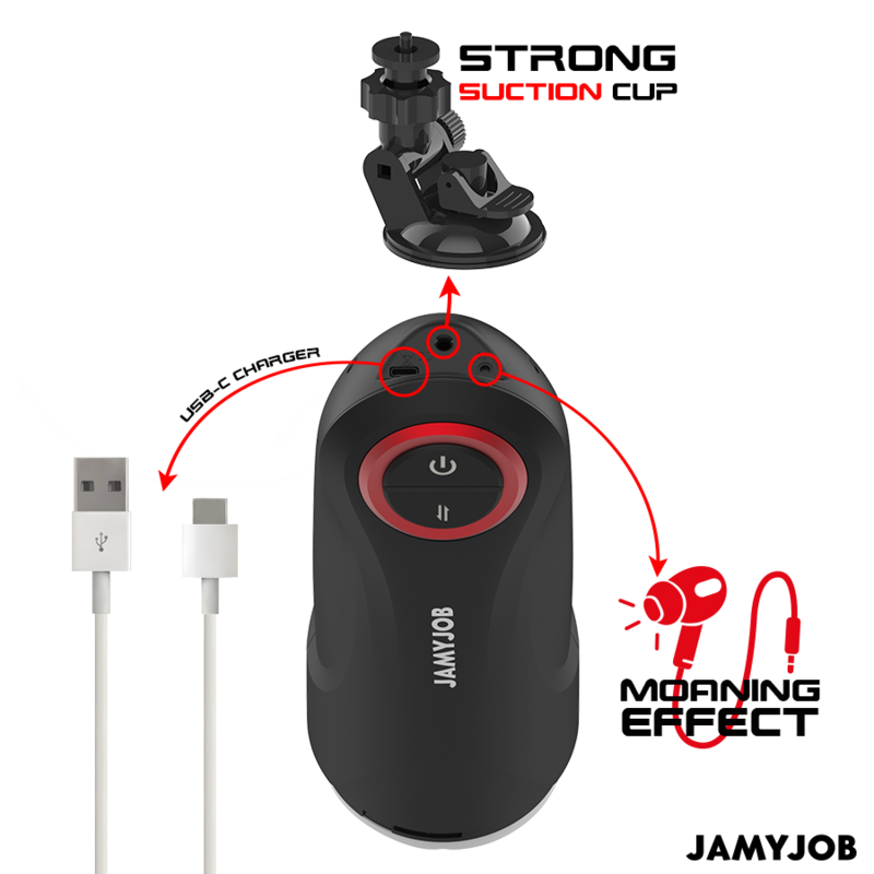 Jamyjob-Gravity Masturbatore Automatico Vaginale - 5 modalità · Anelli & Guaine per pene (immagine 4)