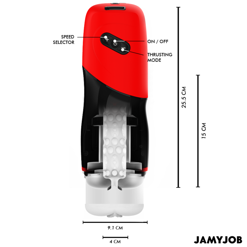 Jamyjob-Masturbatore Automatico Xpeed con 5 modalità Push · Anelli & Guaine per pene (imaginea 4)