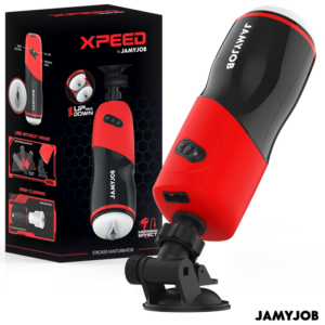 Jamyjob-Masturbatore Automatico Xpeed con 5 modalità Push · Anelli & Guaine per pene
