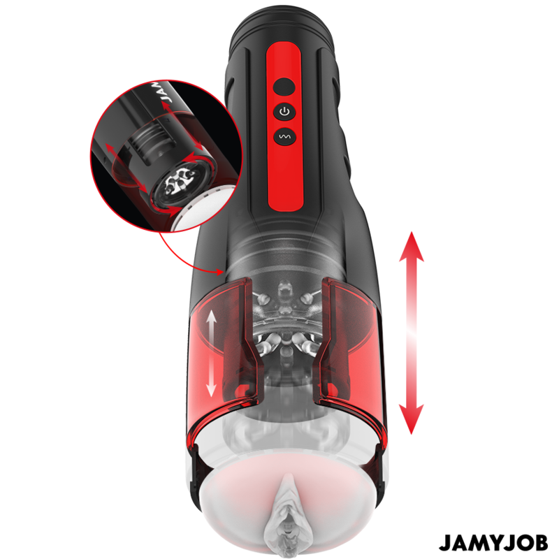 Jamyjob-Ciclone Masturbatore Automatico Tipo Vagina, 10 modalità Rotazione 2 Jamyjob-Ciclone Masturbatore Automatico Tipo Vagina, 10 modalità Rotazione · Anelli & Guaine per pene (imaginea 2)