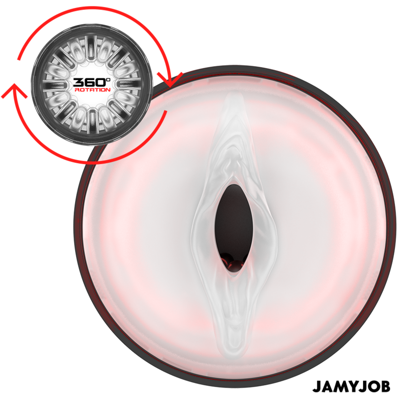 Jamyjob-Ciclone Masturbatore Automatico Tipo Vagina, 10 modalità Rotazione · Anelli & Guaine per pene (imaginea 6)