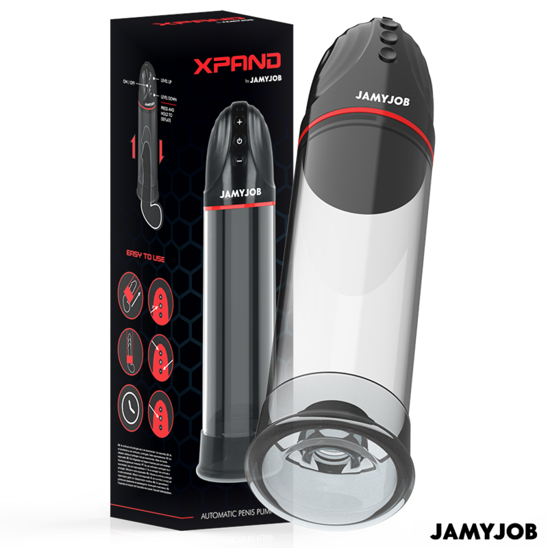 Jamyjob-Pompa automatica Xpand, 3 livelli di aspirazione · Anelli & Guaine per pene (immagine 2)