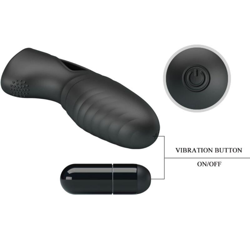 Fun Toys-Alan Vibratore Dito di Silicone Nero 6 Fun Toys-Alan Vibratore Dito di Silicone Nero — PRETTY LOVE · Vibratori (imaginea 6)
