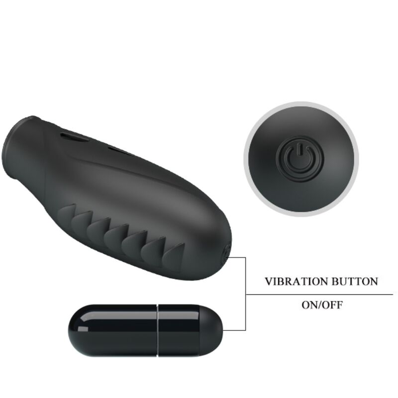 Fun Toys-Gilo Silicone Dito Vibratore, Nero — PRETTY LOVE · Vibratori (immagine 2)