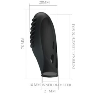 Fun Toys-Gilo Silicone Dito Vibratore, Nero — PRETTY LOVE · Vibratori (immagine 3)