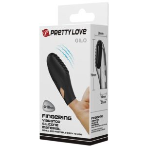 Fun Toys-Gilo Silicone Dito Vibratore, Nero — PRETTY LOVE · Vibratori (immagine 4)