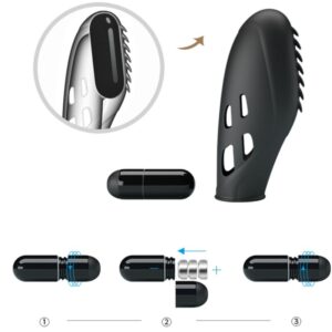 Fun Toys-Gilo Silicone Dito Vibratore, Nero — PRETTY LOVE · Vibratori (immagine 8)