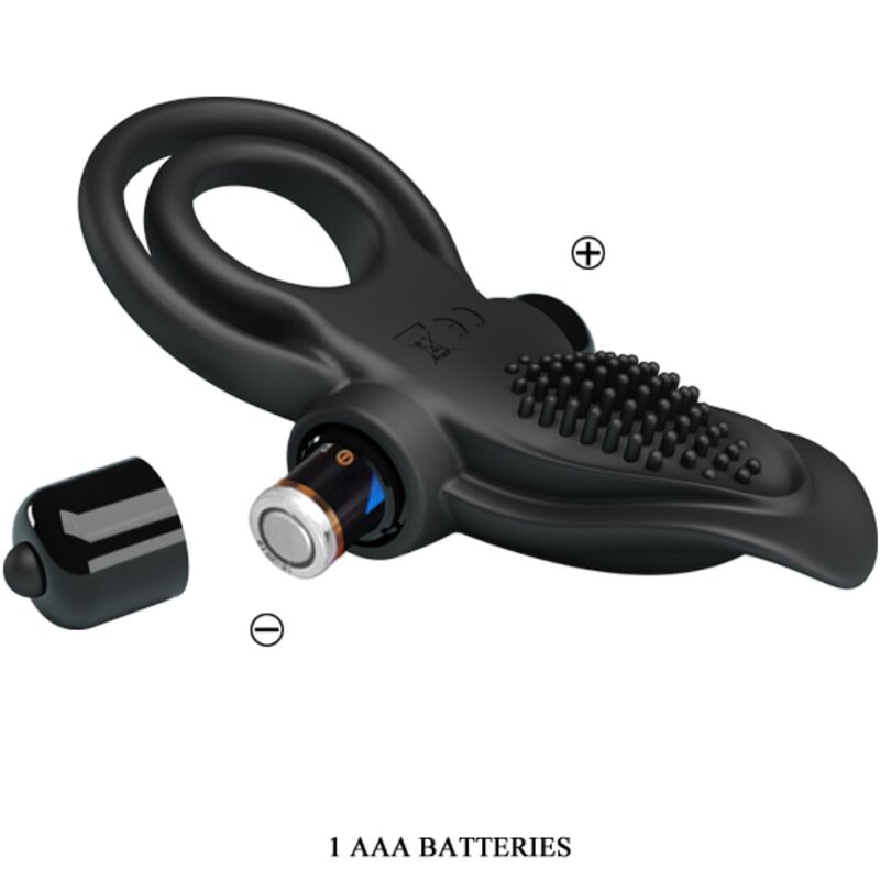 For Him-Vibratore doppio + stimolatore clitorideo 10 Vibrazioni 2 For Him-Vibratore doppio + stimolatore clitorideo 10 Vibrazioni — PRETTY LOVE · Anelli & Guaine per pene (imaginea 2)