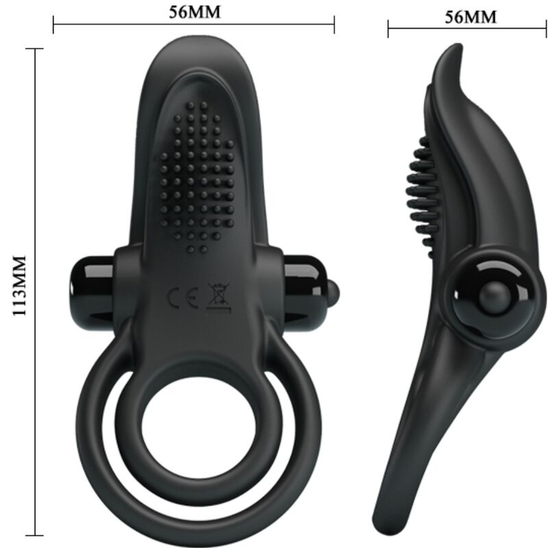For Him-Vibratore doppio + stimolatore clitorideo 10 Vibrazioni 5 For Him-Vibratore doppio + stimolatore clitorideo 10 Vibrazioni — PRETTY LOVE · Anelli & Guaine per pene (imaginea 5)
