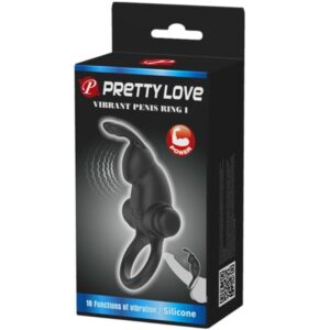 For Him-Anello Vibratore + Stimolatore Coniglio per Clitoride 10 — PRETTY LOVE · Anelli & Guaine per pene (imaginea 3)