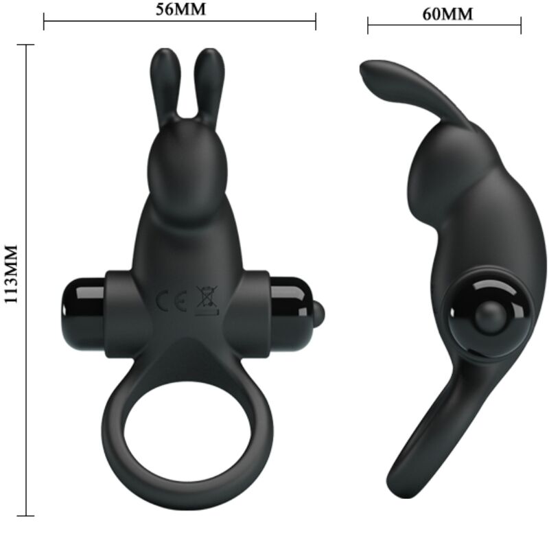 For Him-Anello Vibratore + Stimolatore Coniglio per Clitoride 10 — PRETTY LOVE · Anelli & Guaine per pene (imaginea 6)