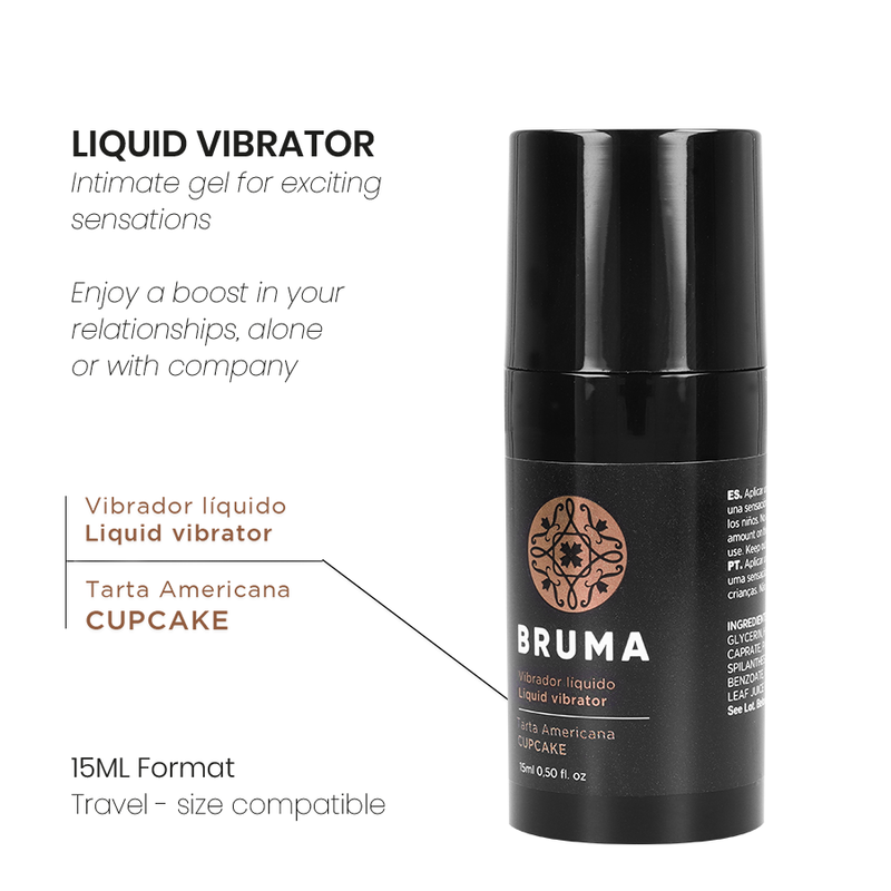 Bruma-Liquid Vibrator Ultra Sliding Cupcake 15 ml · Afrodisiaci donna (immagine 3)