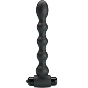 Anal Toys-Lynn Plug anale Silicone, 10 Vibrazioni, Nero-10 velocità