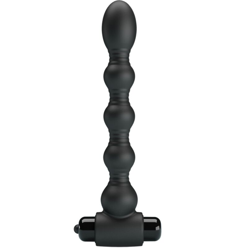 Anal Toys-Lynn Plug anale Silicone, 10 Vibrazioni, Nero-10 velocità