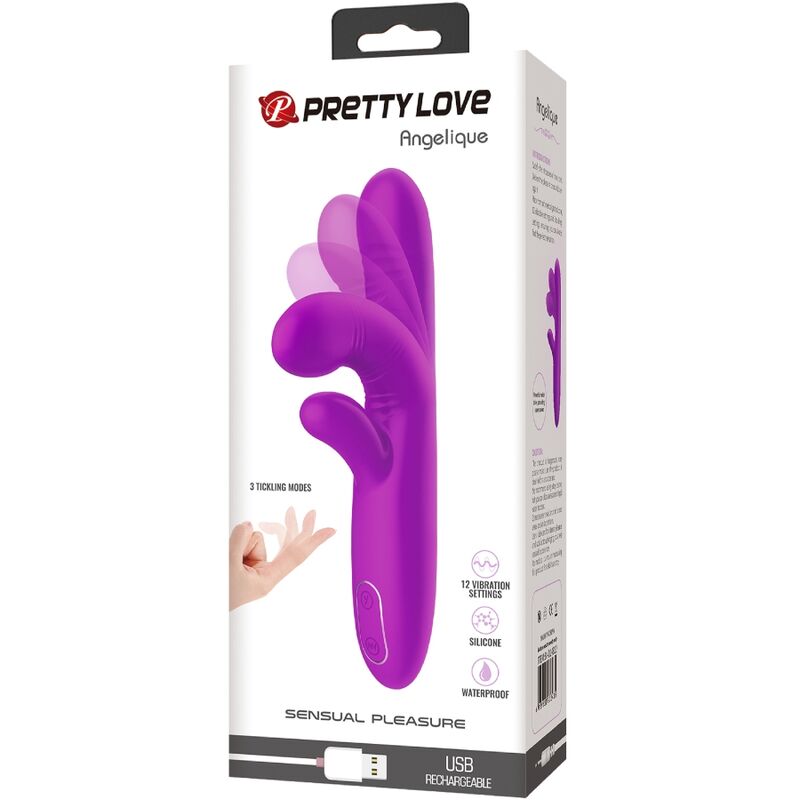 High Tech-Angelique Vibratore Multifunzione + Stimolatore — PRETTY LOVE · Vibratori (immagine 2)