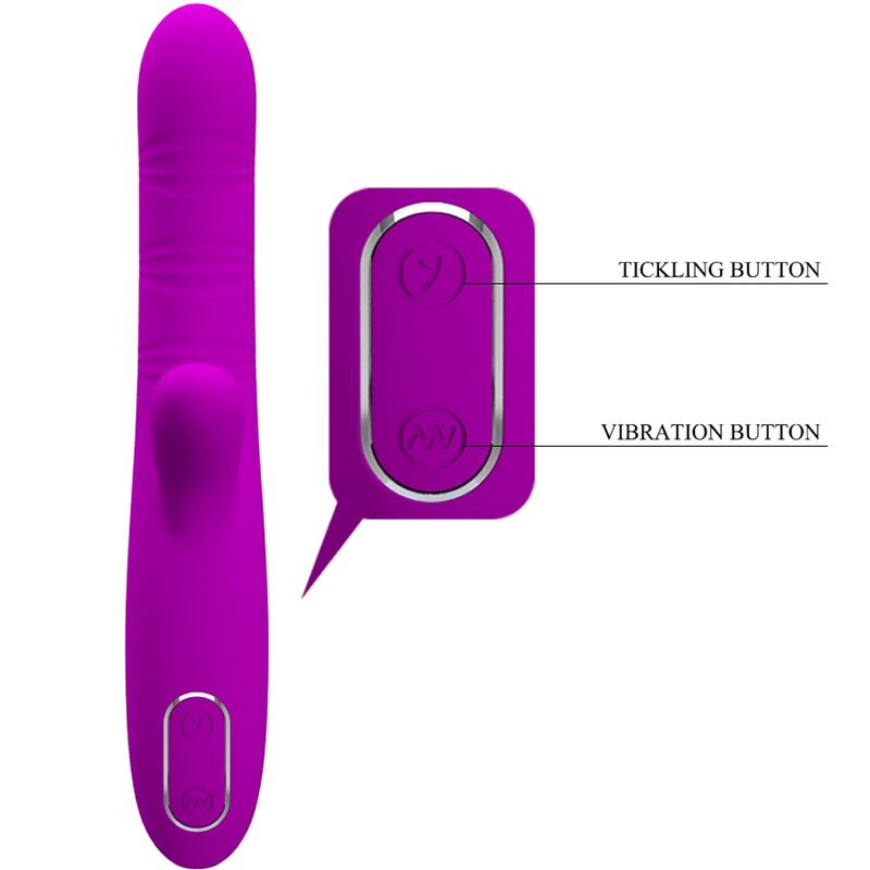 High Tech-Angelique Vibratore Multifunzione + Stimolatore — PRETTY LOVE · Vibratori (immagine 3)