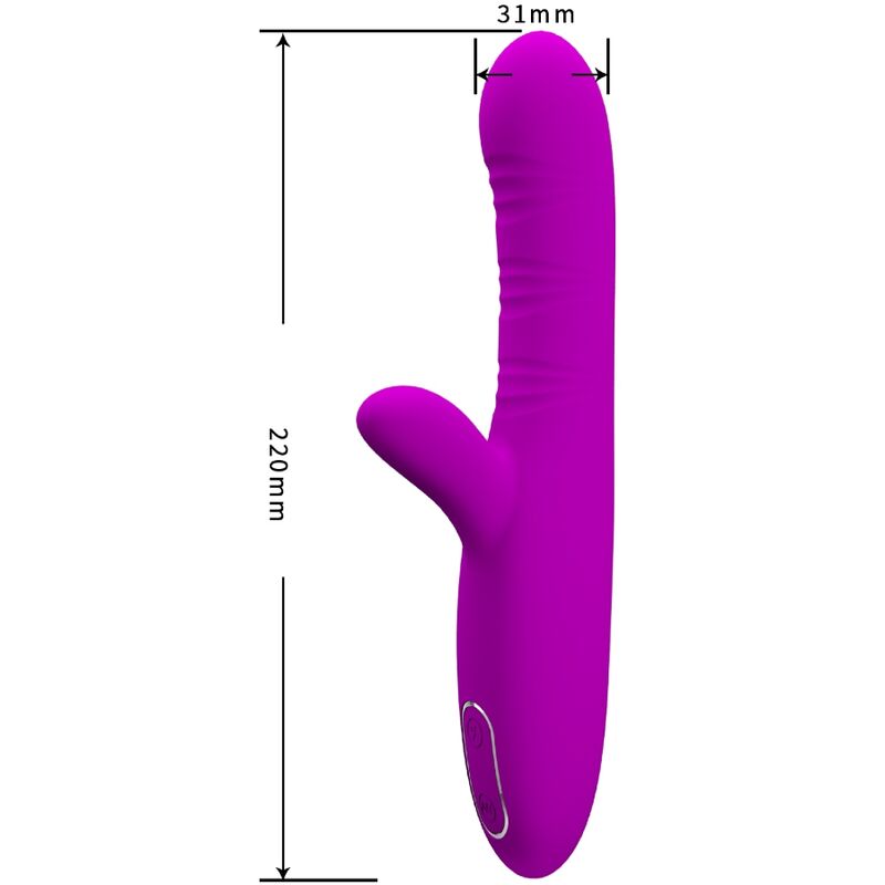 High Tech-Angelique Vibratore Multifunzione + Stimolatore — PRETTY LOVE · Vibratori (immagine 4)