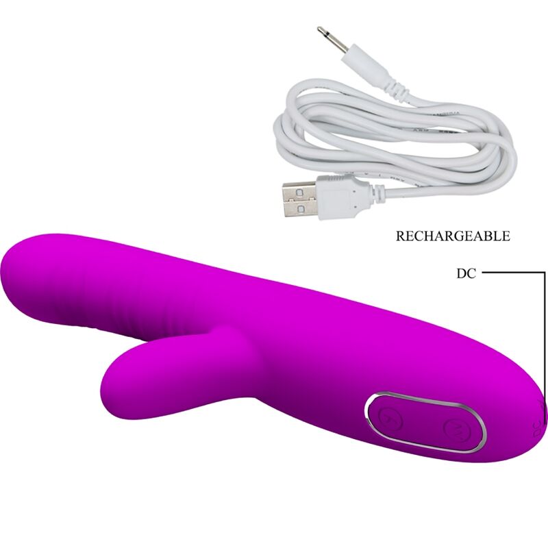 High Tech-Angelique Vibratore Multifunzione + Stimolatore — PRETTY LOVE · Vibratori (immagine 5)