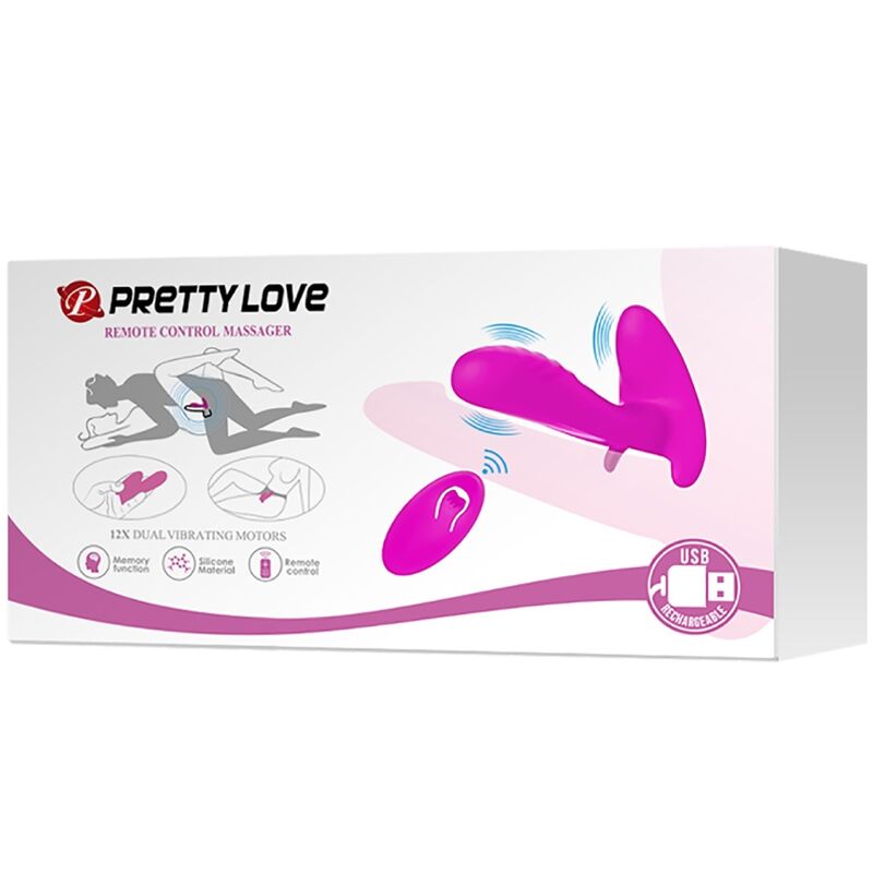 Remote Control-Massaggiatore e Vibratore 12 Vibrazioni Telecomando — PRETTY LOVE · Vibratori (immagine 4)